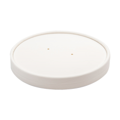 Image COUVERCLES POUR POTS 228.34 780 ML - 26 oz 560 G/M2 + PE Ø15 CM BLANC CARTON (250 UNITÉ) #1