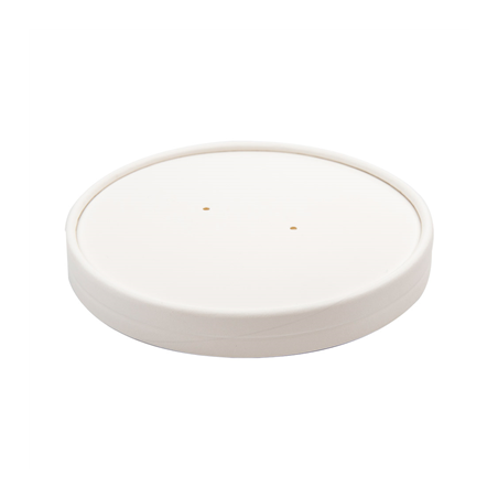 Image COUVERCLES POUR POTS 228.34 780 ML - 26 oz 560 G/M2 + PE Ø15 CM BLANC CARTON (250 UNITÉ) #1