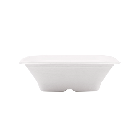 BOLS CARRÉS 'BIONIC' 700 ML 18x18x6 CM BLANC BAGASSE (400 UNITÉ)