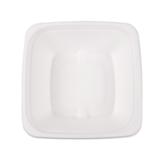 Image BOLS CARRÉS 'BIONIC' 700 ML 18x18x6 CM BLANC BAGASSE (400 UNITÉ) #3