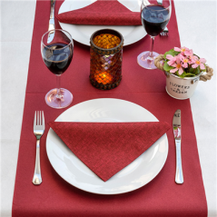 Image MAXI "TÊTE-À-TÊTE" PRÉ. 120CM (20 FEU.)  55 G/M2 0,5x24 M BORDEAUX AIRLAID (6 UNITÉ) #3