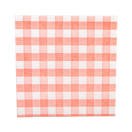 Image SERVIETTES 'LIKE LINEN - VICHY' 70 G/M2 40x40 CM ROUGE SPUNLACE (600 UNITÉ) #1