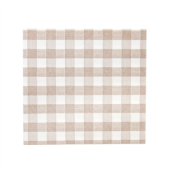 Image SERVIETTES 'LIKE LINEN - VICHY' 70 G/M2 40x40 CM TAUPE SPUNLACE (600 UNITÉ) #1