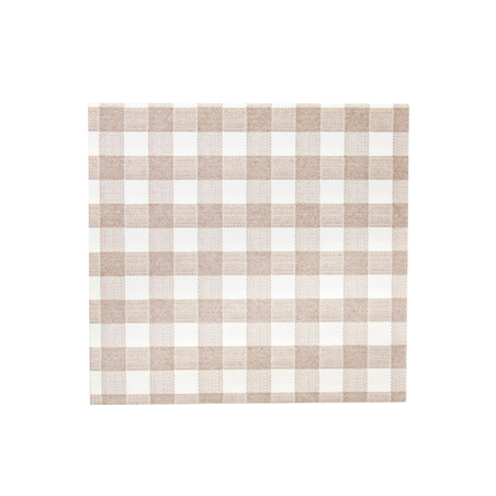 Image SERVIETTES 'LIKE LINEN - VICHY' 70 G/M2 40x40 CM TAUPE SPUNLACE (600 UNITÉ) #1