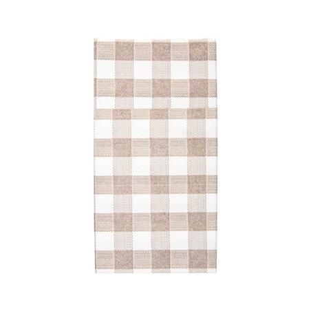 SERVIETTES KANGOUROU 'LIKE LINEN - VICHY' 70 G/M2 40x40 CM TAUPE SPUNLACE (700 UNITÉ)