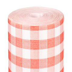 Image NAPPE 'LIKE LINEN - VICHY' 70 G/M2 1,20x25 M ROUGE SPUNLACE (1 UNITÉ) #1