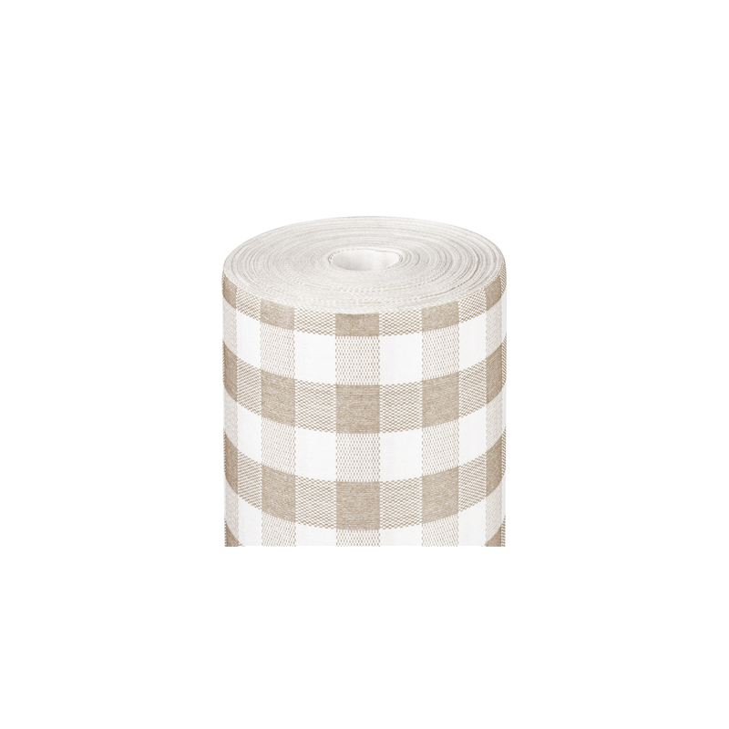 NAPPE 'LIKE LINEN - VICHY' 70 G/M2 1,20x25 M TAUPE SPUNLACE (1 UNITÉ)