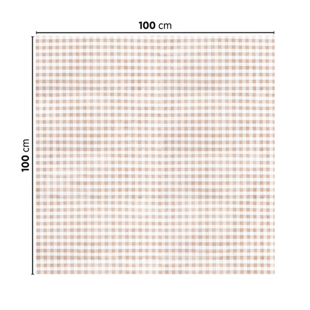 NAPPES PLIAGE M 'LIKE LINEN - VICHY' 70 G/M2 100x100 CM TAUPE SPUNLACE (200 UNITÉ)