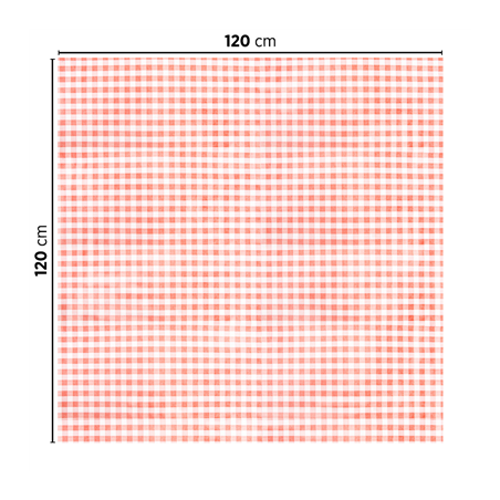 NAPPES PLIAGE M 'LIKE LINEN - VICHY' 70 G/M2 120x120 CM ROUGE SPUNLACE (200 UNITÉ)