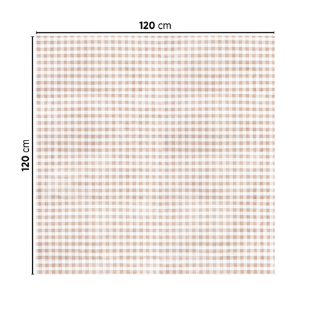 NAPPES PLIAGE M 'LIKE LINEN - VICHY' 70 G/M2 120x120 CM TAUPE SPUNLACE (200 UNITÉ)