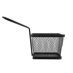 MINI FRITEUSES 1 PORTION 'ARTINOX' 10x7,8x7 CM NOIR ACIER (6 UNITÉ)