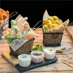 Image MINI FRITEUSES 1 PORTION 'ARTINOX'  10x7,8x7 CM NOIR ACIER (6 UNITÉ) #4