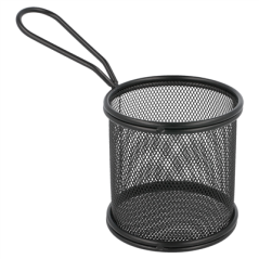 Image MINI FRITEUSES RONDES 'ARTINOX' Ø 9x8 CM NOIR ACIER (6 UNITÉ) #1