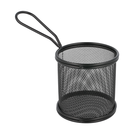 Image MINI FRITEUSES RONDES 'ARTINOX'  Ø 9x8 CM NOIR ACIER (6 UNITÉ) #1