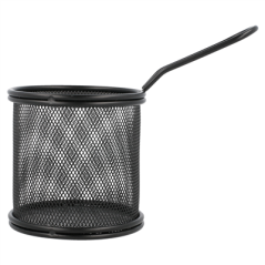 MINI FRITEUSES RONDES 'ARTINOX' Ø 9x8 CM NOIR ACIER (6 UNITÉ)