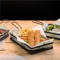 Image MINI FRITEUSES ALLONGÉES  24x15x3,5 CM NOIR ACIER (6 UNITÉ) #4