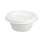Image MINI POTS + COUVERCLES 'BIONIC' 60 ML Ø 6,9x3+0,7 CM BLANC BAGASSE (1000 UNITÉ) #1