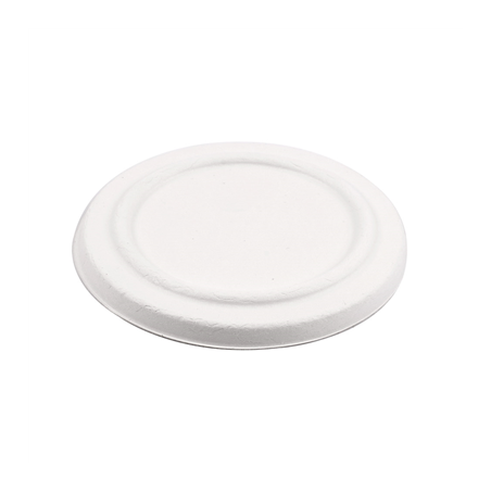 Image COUVERCLES POUR POTS 228.86 'BIONIC'  Ø 12x1,2 CM BLANC BAGASSE (500 UNITÉ) #1