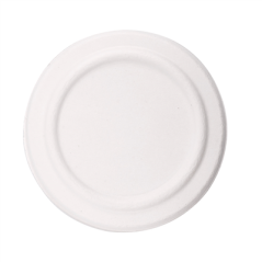 Image COUVERCLES POUR POTS 228.86 'BIONIC'  Ø 12x1,2 CM BLANC BAGASSE (500 UNITÉ) #3