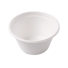 Image POTS 'BIONIC' 360 ML Ø 11,6x6,3 CM BLANC BAGASSE (500 UNITÉ) #1