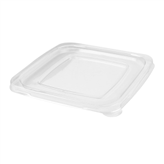 Image COUVERCLES BAS POUR 228.40/41/42 - 226.93/94/95 'BIONIC'  18,5x18,5x1,3 CM TRANSPARENT PET (400 UNITÉ) #1