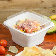 Image COUVERCLES HAUTS POUR 228.40/41/42 - 226.93/94/95 'BIONIC'  18,5x18,5x3 CM TRANSPARENT PET (400 UNITÉ) #4