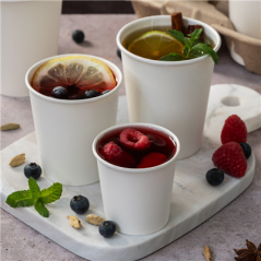 Image GOBELETS BOISSONS CHAUDES 1 PAROI 180 ML 260 + 18 PE G/M2 Ø7,2/5,3x7,8 CM BLANC CARTON (1000 UNITÉ) #4