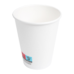 Image GOBELETS BOISSONS CHAUDES 1 PAROI 360 ML 300 + 18 PE G/M2 Ø9/6x11 CM BLANC CARTON (900 UNITÉ) #1