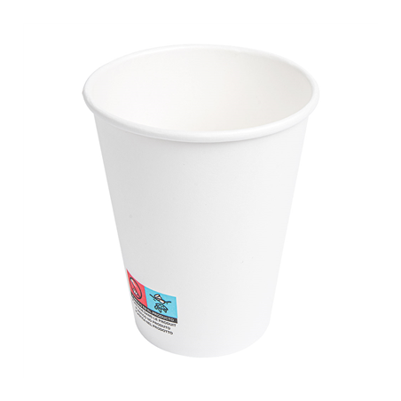 Image GOBELETS BOISSONS CHAUDES 1 PAROI 360 ML 300 + 18 PE G/M2 Ø9/6x11 CM BLANC CARTON (900 UNITÉ) #1
