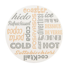 Image DESSOUS DE VERRE 'PAROLE' 210 G/M2 Ø 9 CM BLANC CARTON (6000 UNITÉ) #1