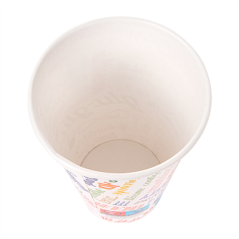 Image GOBELETS 'PAROLE' 12 OZ - 360 ML 265 + 18PE G/M2 Ø8/5x12 CM BLANC CARTON (2000 UNITÉ) #3