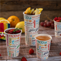 Image GOBELETS 'PAROLE' 12 OZ - 360 ML 265 + 18PE G/M2 Ø8/5x12 CM BLANC CARTON (2000 UNITÉ) #4