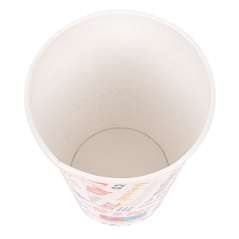 Image GOBELETS 'PAROLE' 16 OZ - 480 ML 280 + 18PE G/M2 Ø9/6x12,6 CM BLANC CARTON (1000 UNITÉ) #3