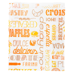 Image SACHETS CROISSANTS 'PAROLE' 33 G/M2 12+5x14 CM BLANC CELLULOSE (500 UNITÉ) #1