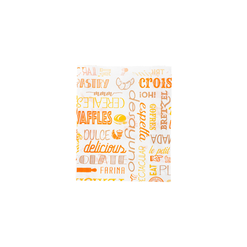 SACHETS CROISSANTS 'PAROLE' 33 G/M2 12+5x14 CM BLANC CELLULOSE (500 UNITÉ)