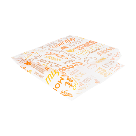 SACHETS CROISSANTS 'PAROLE' 33 G/M2 12+5x14 CM BLANC CELLULOSE (500 UNITÉ)