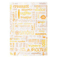 Image SACHETS CROISSANTS 'PAROLE' 33 G/M2 19+8x26 CM BLANC CELLULOSE (500 UNITÉ) #1