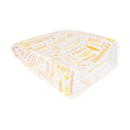 SACHETS CROISSANTS 'PAROLE' 33 G/M2 19+8x26 CM BLANC CELLULOSE (500 UNITÉ)