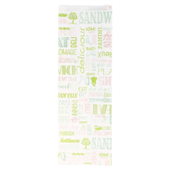 Image SACS BAGUETTTE GARNI 'PAROLE' 32 G/M2 12+4x35 CM BLANC PARCH.INGRAISSABLE (500 UNITÉ) #1