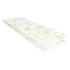 SACS BAGUETTTE GARNI 'PAROLE' 32 G/M2 12+4x35 CM BLANC PARCH.INGRAISSABLE (500 UNITÉ)