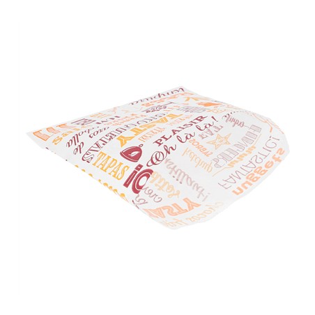 SACHET POUR FRITURES 'PAROLE' 35 G/M2 12x12 CM BLANC PARCH.INGRAISSABLE (1000 UNITÉ)