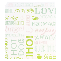 Image PAPIER INGRAISSABLES OUVERT 2 CÔTÉS FAST FOOD 'PAROLE' 35 G/M2 13x14 CM BLANC PARCH.INGRAISSABLE (1000 UNITÉ) #1