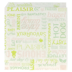 Image PAPIER INGRAISSABLES OUVERT 2 CÔTÉS FAST FOOD 'PAROLE' 35 G/M2 16x16,5 CM BLANC PARCH.INGRAISSABLE (500 UNITÉ) #1
