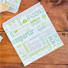 Image PAPIER INGRAISSABLES OUVERT 2 CÔTÉS FAST FOOD 'PAROLE' 35 G/M2 16x16,5 CM BLANC PARCH.INGRAISSABLE (500 UNITÉ) #4