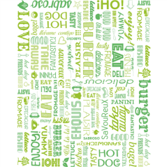 Image PAPIER INGRAISSABLES FAST FOOD 'PAROLE' 35 G/M2 28x34 CM VERT PARCH.INGRAISSABLE (1000 UNITÉ) #1