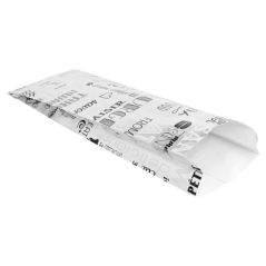 SACHETS POUR SANDWICHES 'PAROLE' 35+20 G/M2 12+4x35 CM ARGENTE PARCHEMIN + ALUMINIUM (500 UNITÉ)