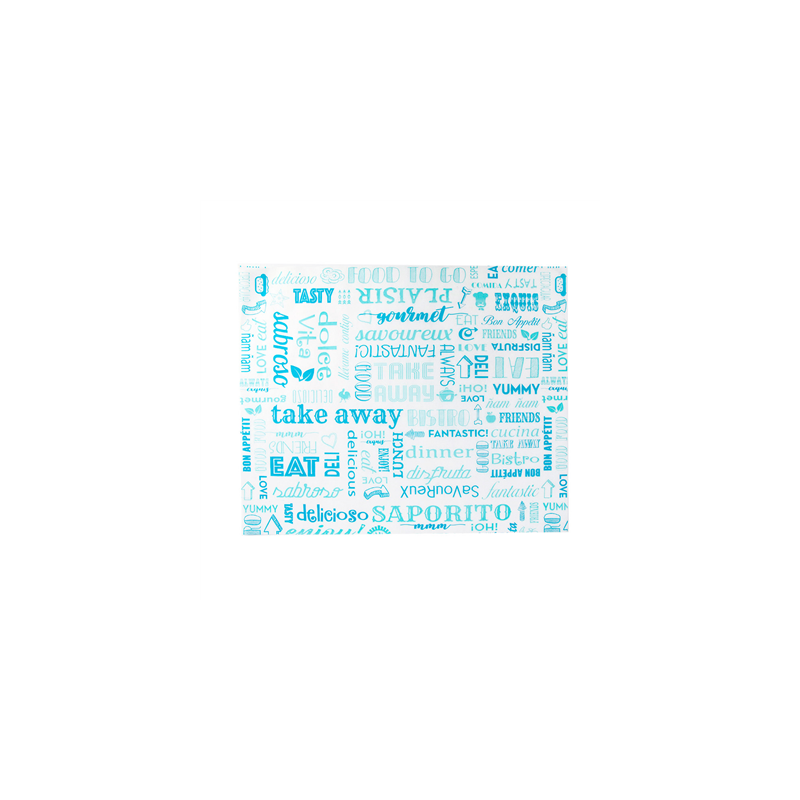 PAPIER INGRAISSABLES BASKET 'PAROLE' 35 G/M2 31x38 CM BLEU PARCH.INGRAISSABLE (1000 UNITÉ)