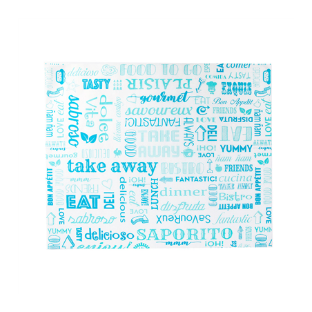 Image PAPIER INGRAISSABLES BASKET 'PAROLE' 35 G/M2 31x38 CM BLEU PARCH.INGRAISSABLE (1000 UNITÉ) #1