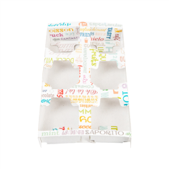 Image PLATEAUX REPAS À EMPORTER 6 VERRES 'PAROLE' 450 G/M2 27,5x16x4 CM BLANC CARTON (400 UNITÉ) #3