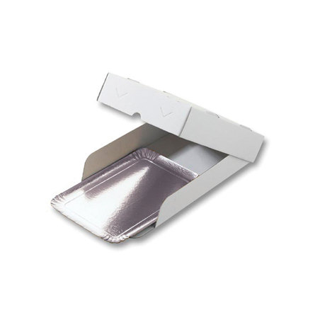 Image BOÎTES CATERING MICROCANNELURE, PLATE 375 G/M2 25x34 CM BLANC CARTON (100 UNITÉ) #1